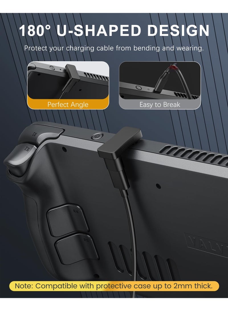 fantasize 180-Degree USB-C Adapter 2-Pack, U-Shape, PD 100W Fast Charging, 4K Video, Angled for Steam Deck, Switch, Laptop, Tablet, Phone - Image 2